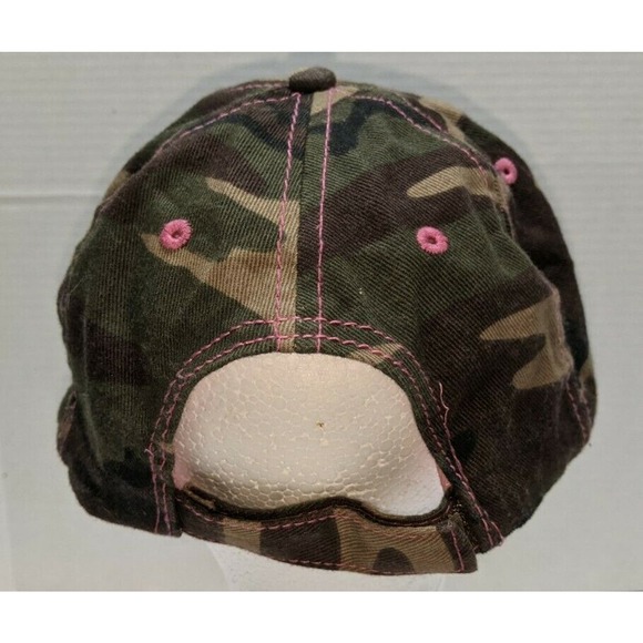 Bass Pro Shops Primos Hunting Camouflage Baseball Cap Pink & Black Logo - Picture 3 of 7